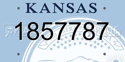 1857787 Kansas License Plate