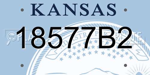 18577B2 Kansas License Plate