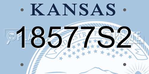 18577S2 Kansas License Plate