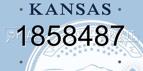 1858487 Kansas License Plate