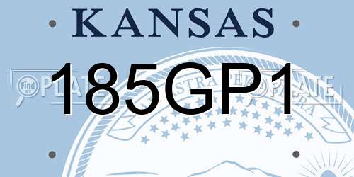 185GP1 Kansas License Plate