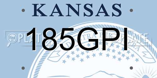 185GPI Kansas License Plate