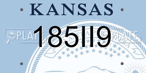 185II9 Kansas License Plate
