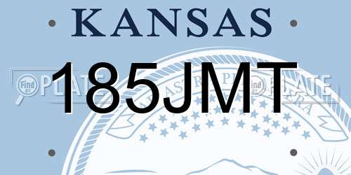 185JMT Kansas License Plate