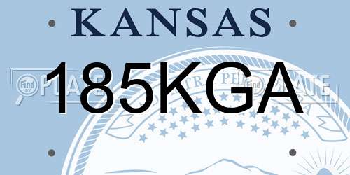185KGA Kansas License Plate