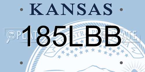 185LBB Kansas License Plate