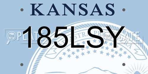 185LSY Kansas License Plate
