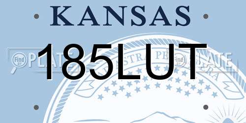 185LUT Kansas License Plate