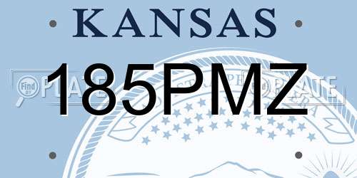 185PMZ Kansas License Plate