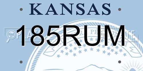 185RUM Kansas License Plate
