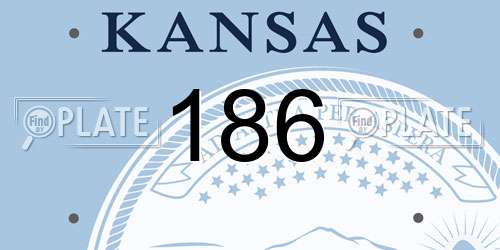 186 Kansas License Plate