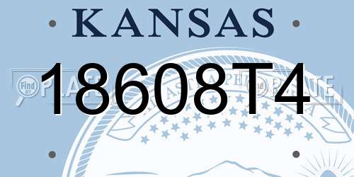 18608T4 Kansas License Plate