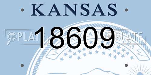 18609 Kansas License Plate
