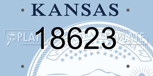 18623 Kansas License Plate
