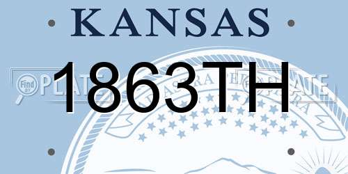 1863TH Kansas License Plate