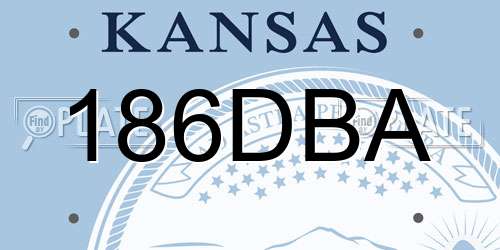 186DBA Kansas License Plate