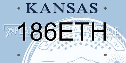 186ETH Kansas License Plate