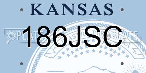 186JSC Kansas License Plate