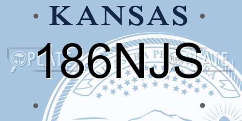 186NJS Kansas License Plate