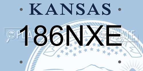 186NXE Kansas License Plate
