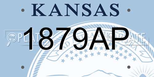 1879AP Kansas License Plate