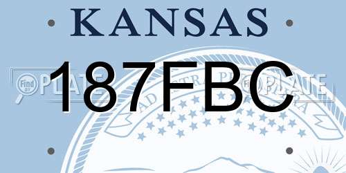 187FBC Kansas License Plate
