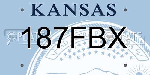187FBX Kansas License Plate