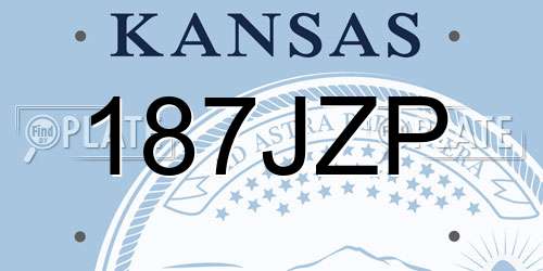 187JZP Kansas License Plate