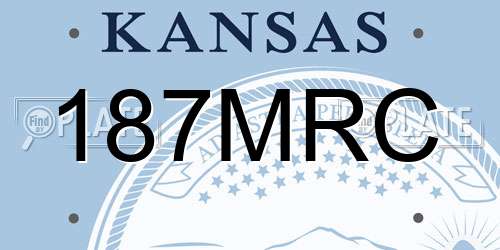 187MRC Kansas License Plate