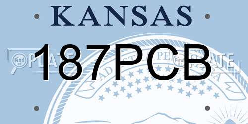 187PCB Kansas License Plate