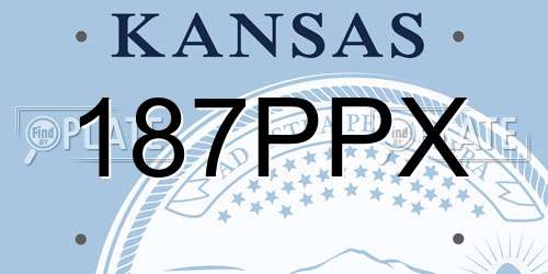 187PPX Kansas License Plate