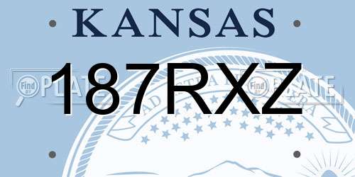 187RXZ Kansas License Plate