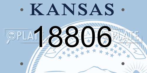 18806 Kansas License Plate