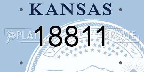 18811 Kansas License Plate