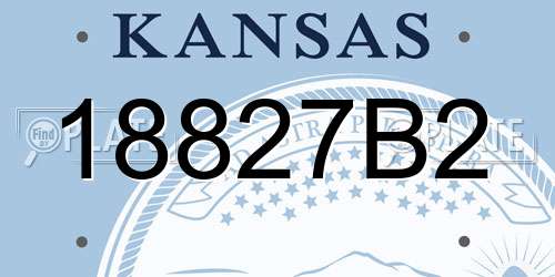 18827B2 Kansas License Plate