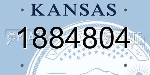 1884804 Kansas License Plate