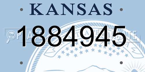1884945 Kansas License Plate