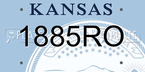 1885RO Kansas License Plate