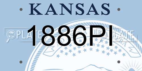1886PI Kansas License Plate