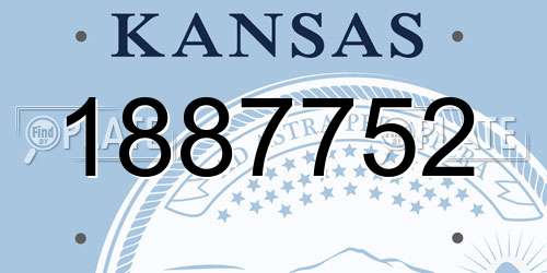 1887752 Kansas License Plate