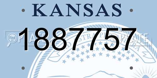 1887757 Kansas License Plate