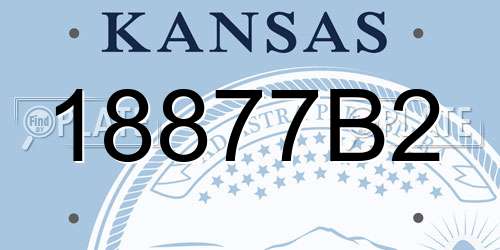 18877B2 Kansas License Plate
