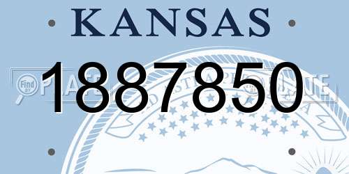 1887850 Kansas License Plate