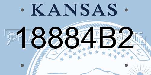 18884B2 Kansas License Plate