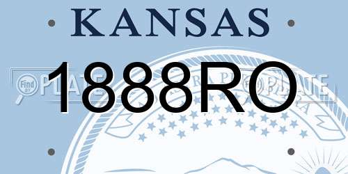 1888RO Kansas License Plate