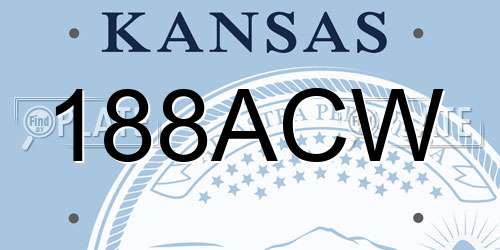 188ACW Kansas License Plate