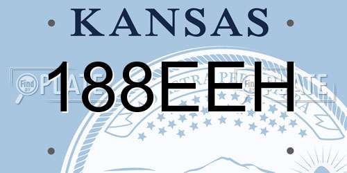 188EEH Kansas License Plate