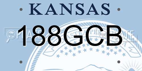 188GCB Kansas License Plate