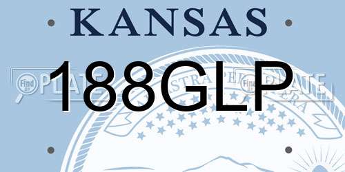 188GLP Kansas License Plate