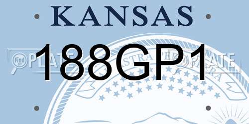 188GP1 Kansas License Plate